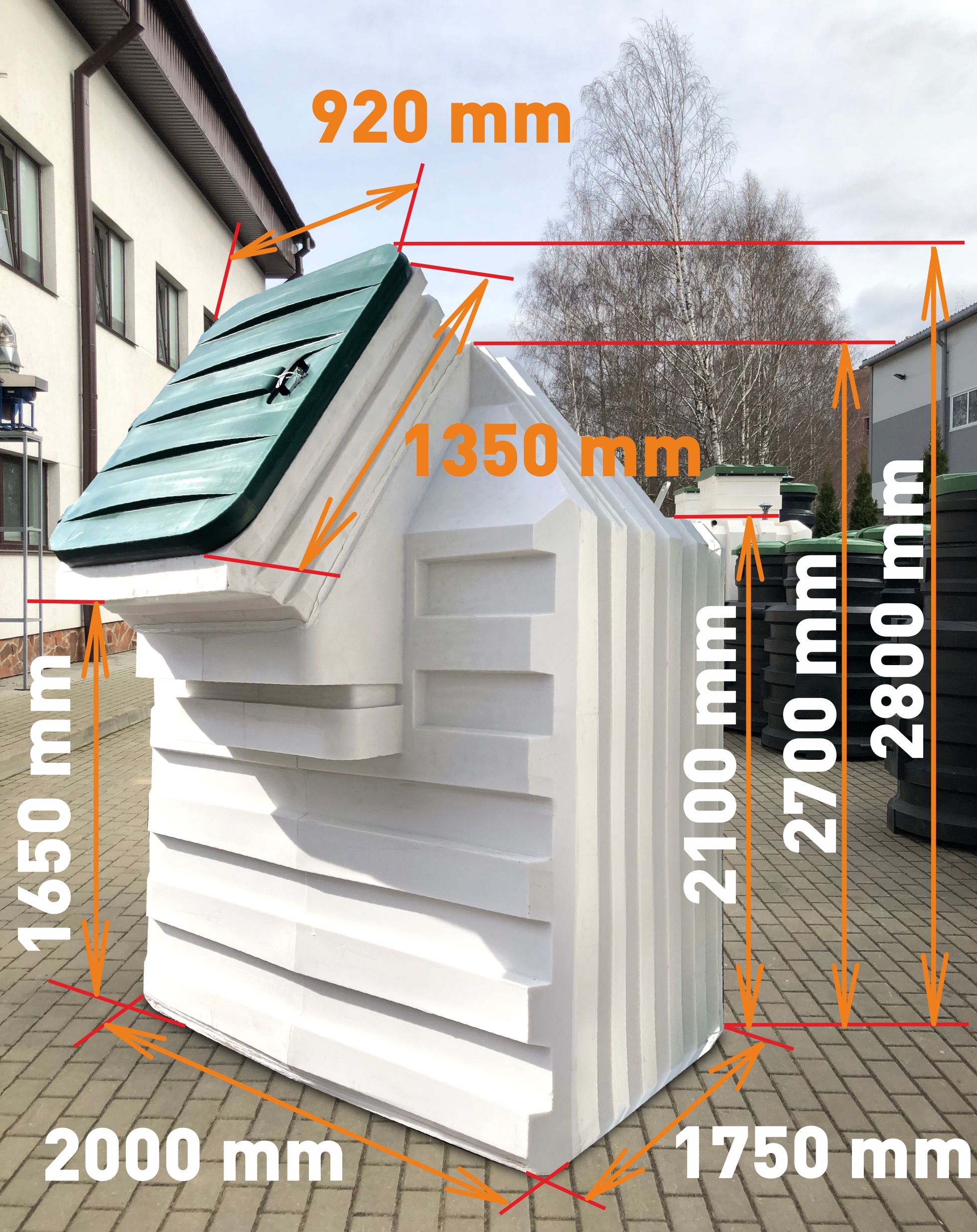 Erdkeller Modell 200x175 Aus Polyethylen, für den Kontakt mit Lebensmitteln geeignet. Die Karosserie wird als Ganzes ohne Fugen und Schweißnähte  🍏 Erdkeller Modell 200x175 Natural Fridge  7.739  EUR inkl. MwSt. , zzgl.  Versandkosten     Angebot