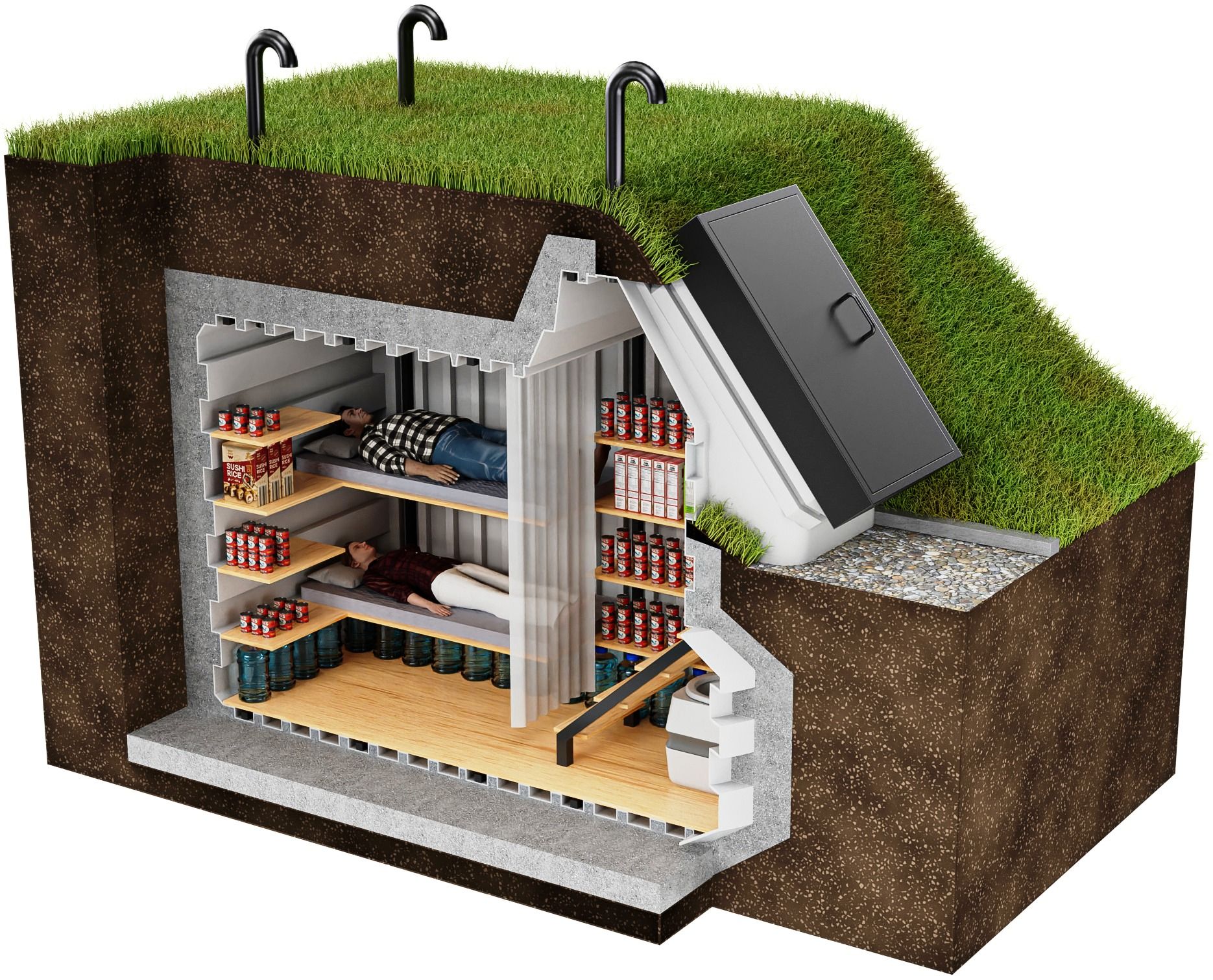 podziemny schron-przeciwbombowy - ukrycie - schronienie - kryjówka - bunkier Das Versteck wurde entwickelt, um vor den wahrscheinlichsten Bedrohungen zu schützen – herabfallenden  Schutzraum 350 Natural Fridge  16.510  EUR inkl. MwSt. , zzgl.  Versandkosten